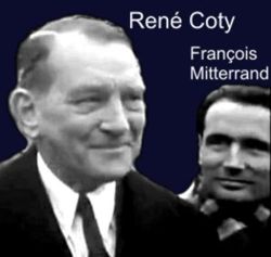 rené Coty et Mitterrand